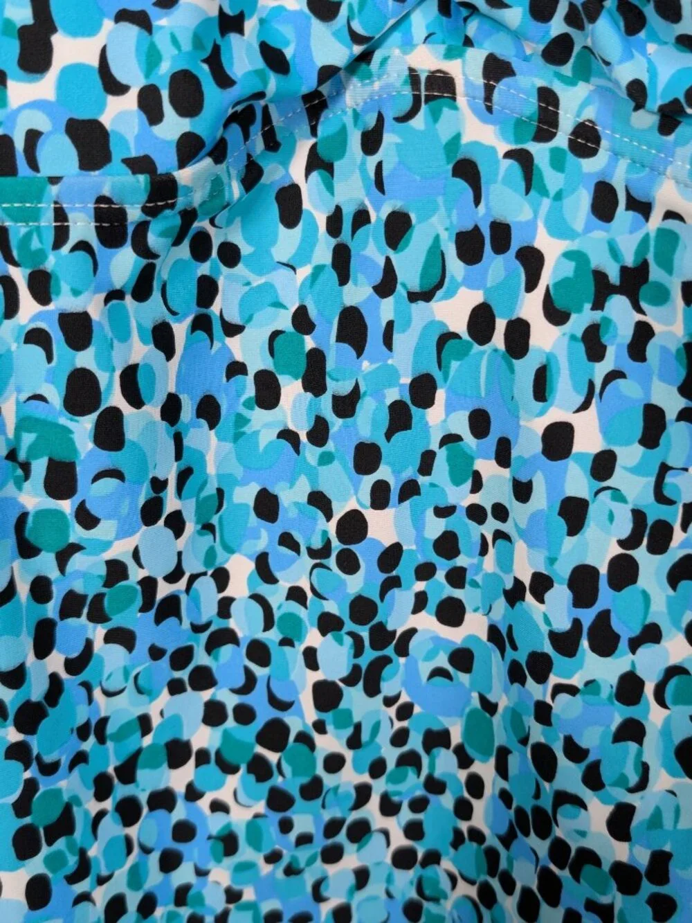 Croft & Barrow Blue Speckled Spaghetti Strap Tankini Size 14